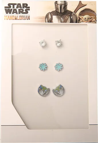 Vista 6 de Star Wars The Mandalorian Grogu - Juego de 3 pares de aretes a la moda Latón no aplica