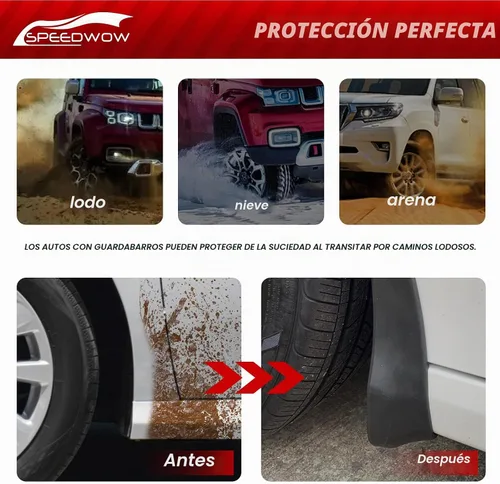 Vista 2 de SPEEDWOW Guardabarros Protectores contra Salpicaduras Compatible con Toyota RAV4 2006-2012 (con Ensanchadores de Guardabarros), Delanteros