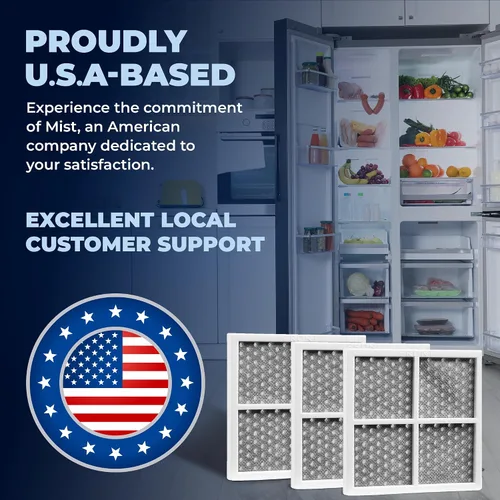 Vista 6 de Mist Filtro de aire fresco para refrigerador L120F, LG ThinQ filtro de aire fresco, Kenmore Elite 469918, reemplazo de 6 meses, paquete de 2