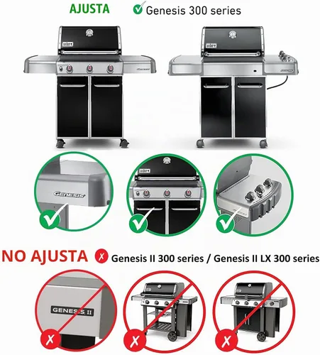 Vista 5 de Rejillas de cocina de 19.5 pulgadas para Weber Genesis 300 Series, Genesis E310 E320 E330 S310 S320 S330, piezas de repuesto de rejilla de parrilla