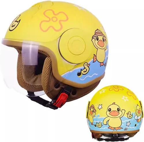 Vista 11 de Koliyn - Casco de motocicleta para niños aprobado por el Departamento de Transporte (DOT) - Casco medio para niños de 2 a 14 años - Niños y niñas