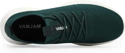 Vista 6 de VAMJAM Zapatos deportivos de correr para hombre, ligeros, transpirables, con cordones, de malla, para caminar, entrenamiento, casuales, deportivos
