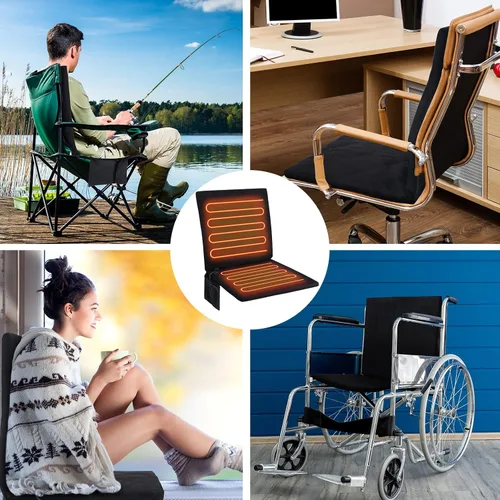 Vista 6 de Thyle Portable Heated Seat Cushion for Bleachers Foldable Heating Cushion 3 Mode Adjustable Heated Stadium Chair Bleacher Seat for Bleachers Indoor