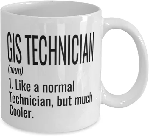 Vista 2 de Funny GIS Technician Mug Like A Normal Technician But Much Cooler Taza de café 11oz Blanco