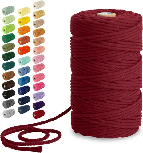 Vista 138 de Nook Theory Hilo de macramé de 3mm 109 yardas - Cuerda de macramé suave de 4mm, 5mm perfecta para nudos - Suministros de macramé para colgadores