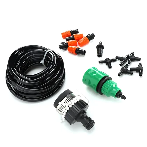 Vista 4 de Fydun Sistema automático de micro riego para plantas, accesorios para jardín, cama de flores, patio, césped, sistema de micro riego automático