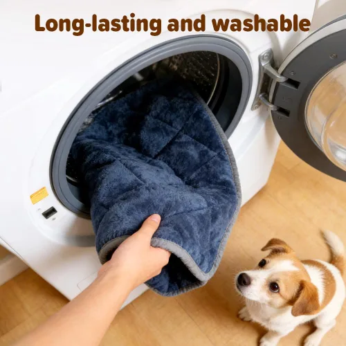 Vista 5 de Tapete de cama autocalentable para gatos, almohadilla autocalentable 2027 Azul