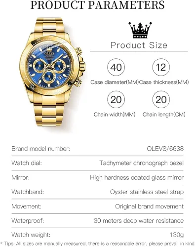 Vista 6 de OLEVS Reloj de vestir de lujo para hombre automático automático impermeable luminoso multifuncional de acero inoxidable casual de negocios