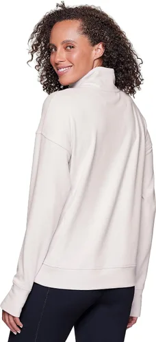 Vista 2 de RBX Active 12 Zip Pullover Para Mujer Suave Ligero Cremallera Cuello Mock Top Running Top