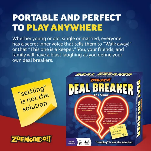 Vista 4 de Zobmondo!! Juego de cartas de citas para adultos Deal Breaker para adultos, Juegos para adultos para noche de juegos y noche de cita