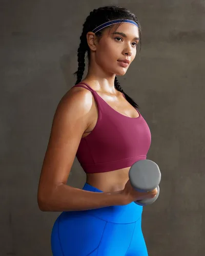 Vista 151 de Brasieres deportivos para mujer, con relleno, tipo camiseta sin mangas, sexis, con espalda cruzada, de alto impacto, largos, ideales para practicar