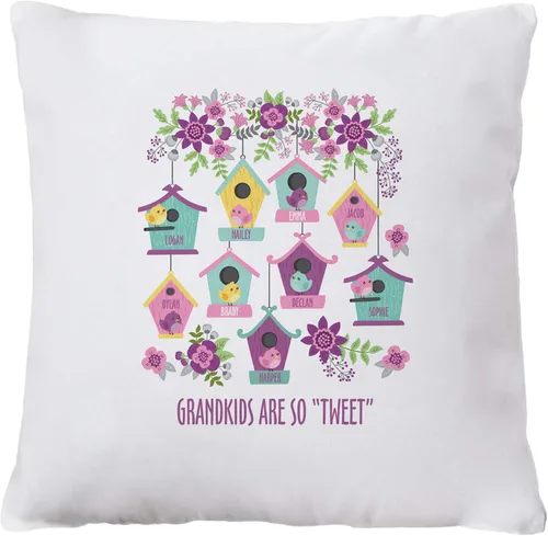 Vista 5 de Let's Make Memories Almohada personalizada – A Grandparents Love for Grandma – para ella – para ella – para ella – Cuadrado de 15 pulgadas
