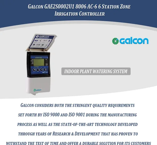 Vista 8 de Galcon GAE2S0002U1 8006 AC-6 Controlador de riego de zona de estación de 6 estaciones Aspersor automático, temporizador diario/cíclico, sistema