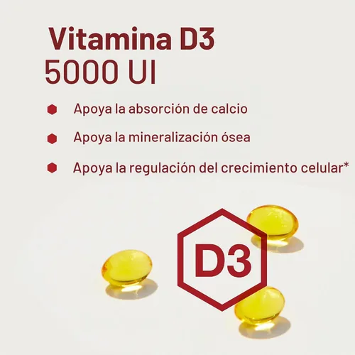 Vista 4 de PROTOCOL FOR LIFE BALANCE Vitamina D3 5,000 UI, salud ósea*, 120 cápsulas