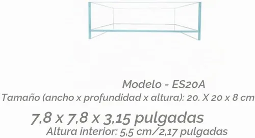 Vista 2 de Nano Tall - Tanque de peces sin marco de hierro bajo en hierro, extra transparente con estilo de aire flotante, para acuarios o terrarios