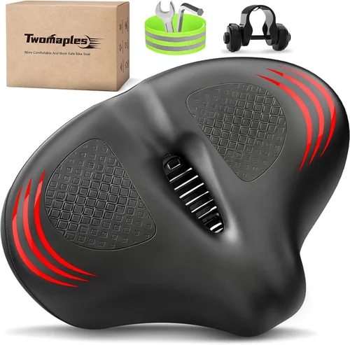 Vista 10 de Bike Seat Noseless Wide Comfort Men Women Bicycle Saddle for Peloton, Ebike