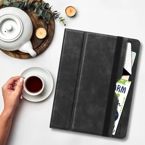 Vista 2 de H HOLIMET Funda para iPad Air de 3ª generación/iPad Pro de 10.5 pulgadas con soporte para lápiz, soporte de TPU suave, funda inteligente con función