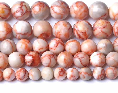 Vista 90 de 60 cuentas sueltas de piedra natural de turquesa africana de 0.236 pulgadas (6 mm) para hacer joyas, pulseras de bricolaje