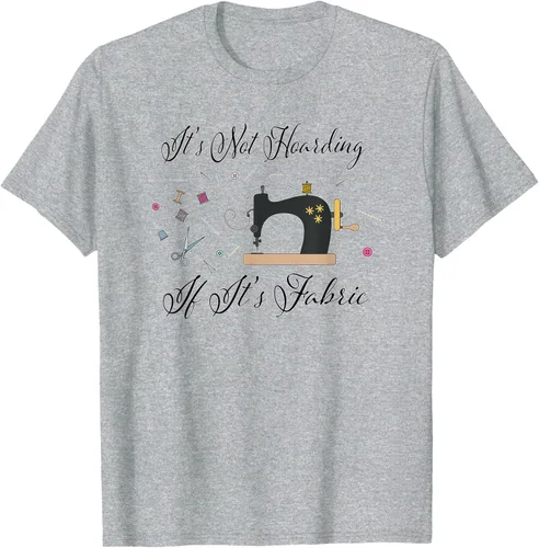 Vista 57 de It's Not Hoarding If Its - Camiseta de costura para acolchado, Blanco, S