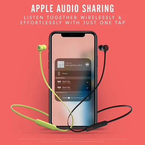 Vista 8 de Beats Auriculares inalámbricos Flex - Chip de auriculares Apple W1, auriculares magnéticos, Bluetooth clase 1, 12 horas de tiempo de escucha
