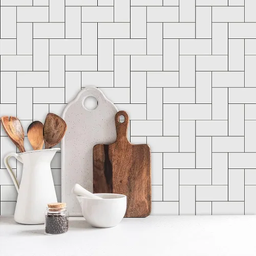 Vista 16 de Adhesivo de transferencia de azulejos de pared para decoración del hogar, despegar y pegar Vinly Splashback, calcomanías de azulejos para sala