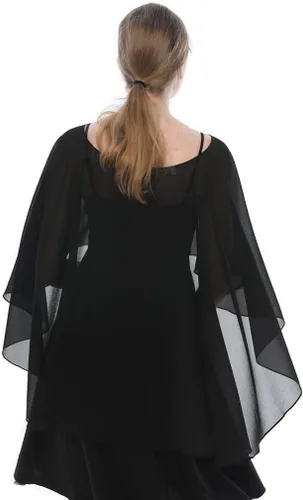 Vista 6 de EVQ Capelets - Chales y envolturas de gasa para vestido de noche capas de boda