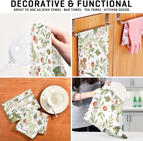 Vista 7 de Juego de 4 paños de cocina medievales con diseño de dragones medievales, ultra suaves, absorbentes, toallas de cocina, toallas de mano, paños