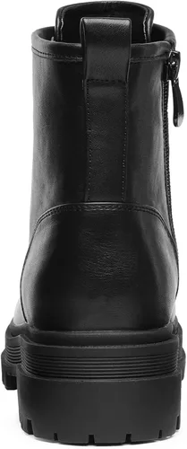 Vista 3 de DREAM PAIRS - Botines de plataforma con cordones para mujer