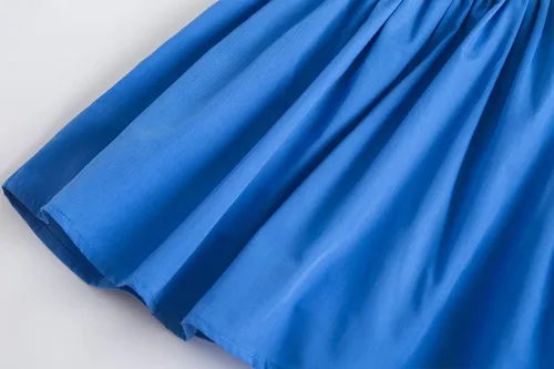 Vista 3 de Ruikajia Disfraz de Sirenita Ariel Cosplay Azul para Niñas