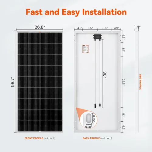 Vista 2 de RICH SOLAR Kit solar premium de 400 vatios – Paquete de 2 paneles de 200 W, controlador de carga MPPT de 40 A, soportes Z de montaje, kit
