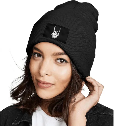 Vista 2 de zingyone Gorro de bandera para hombres y mujeres gorro de punto holgado gorro de invierno
