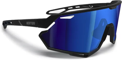 Vista 7 de Bertoni Gafas de sol deportivas para ciclismo MTB Running para hombres y mujeres en TR90 lente ancha antivaho mod. ALPHA NUEVO