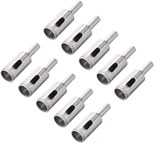 Vista 10 de uxcell Brocas de diamante de 0.157 in, sierras de agujero para azulejos de vidrio, porcelana, mármol, botellas de cerámica, ollas de ladrillo