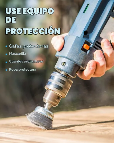 Vista 5 de Rocaris Juego de 24 cepillos de rueda de alambre para taladro con vástago