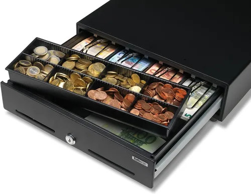 Vista 3 de Safescan 3540T Inserto de cajón para SD-3540 Disposición 8 compartimentos para monedas, color negro