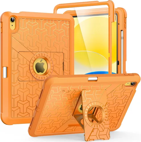 Vista 9 de MoKo Funda para iPad (A16) de 11ª/10ª generación 2025/2022, resistente a prueba de golpes, doble capa protectora de cuerpo completo, protector