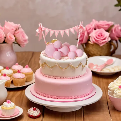Vista 5 de ASTARON 40 piezas de decoración de pastel de bola, mini globos, decoración de tartas, bolas rosa claro, palillos para tartas, bolas para decoración