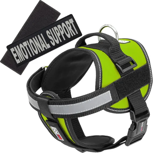 Vista 4 de Dogline Unimax - Arnés de chaleco multiusos Unimax para perros y 2 parches de soporte emocional extraíbles con respaldo de velcro