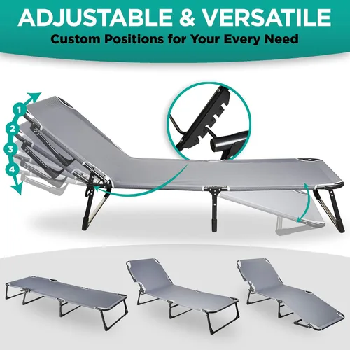 Vista 6 de ZONETECH Colchón plegable para cuna y almohadilla de 4 posiciones ajustable, portátil, calidad premium para adultos y niños, perfecto para camping
