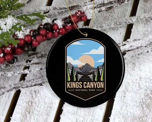 Vista 3 de Adorno del Parque Nacional King Canyon – Regalo del Parque Nacional King Canyon – Adorno de Navidad del Cañón del Rey – Decoración del Parque