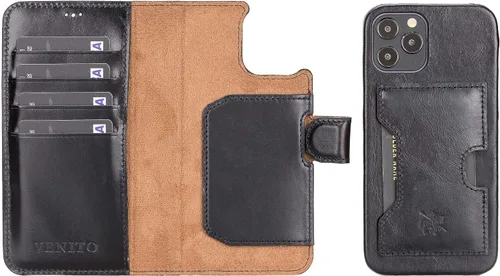 Vista 67 de Venito Florence - Funda de piel compatible con Samsung Galaxy S9, extra segura con bloqueo RFID, cartera desmontable para teléfono (gris decolorado)