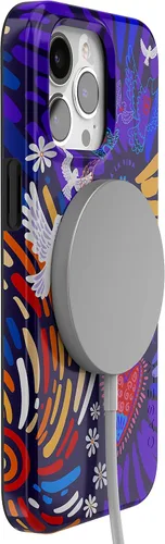 Vista 2 de Funda para iPhone 14 Pro Max Casely Viva La Vida Collage de Frida Kahlo Diseño Clásico Ultradelgado Compatible con MagSafe