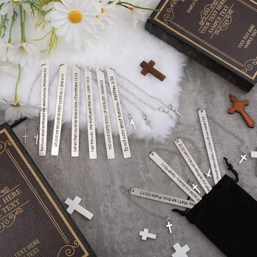 Vista 7 de Thenshop 10 marcapáginas de la Biblia, regalos de graduación 2026, regalos de bautismo para niñas adolescentes, marcadores cristianos para mujeres