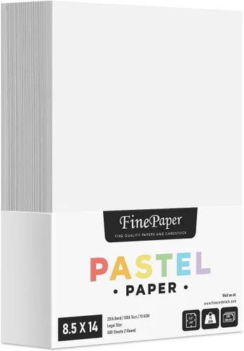 Vista 12 de Papel de color pastel azul – Ideal para artes y manualidades e impresión de papelería – 8.5 x 14 pulgadas (tamaño menú/legal) – Bono de 20 libras