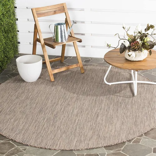 Vista 19 de Safavieh Colección Courtyard CY8022 Alfombra, 2 pies x 3 pulgadas x 5 pies, aguamarina y gris, impermeable, fácil de limpiar, sin pelusa