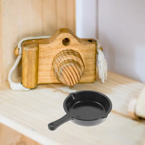 Vista 4 de 10 piezas en miniatura, sartenes de plástico en miniatura, sartén simulación, modelos, mini casa de muñecas, utensilios de cocina, accesorios