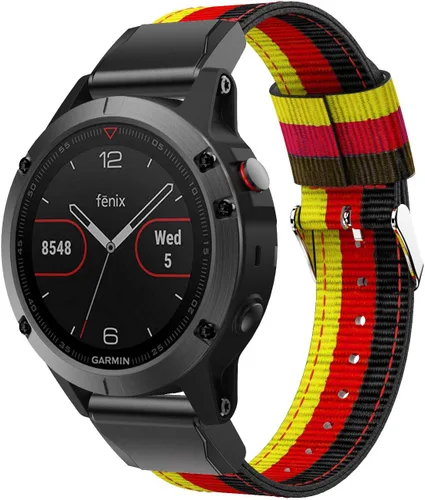 Vista 8 de Correa deportiva de nailon de ajuste rápido compatible con Garmin Fenix 5/Fenix 5 Plus/Forerunner 935/Approach S60/Quatix 5 Smartwatch