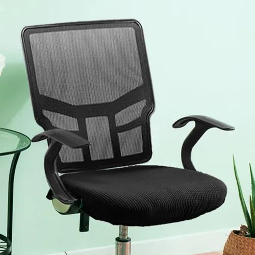 Vista 8 de Sunnyway Funda elástica para asiento de silla de oficina, funda elástica para silla con correas de amarre, funda para silla de comedor, lavable a