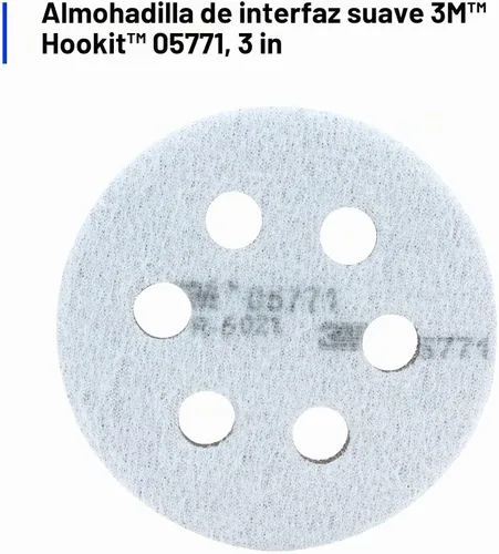 Vista 2 de 3M Hookit 05771 - Almohadilla de interfaz suave de 3 pulgadas, espuma, cambio rápido, almohadilla suave para lijado de autocuerpo