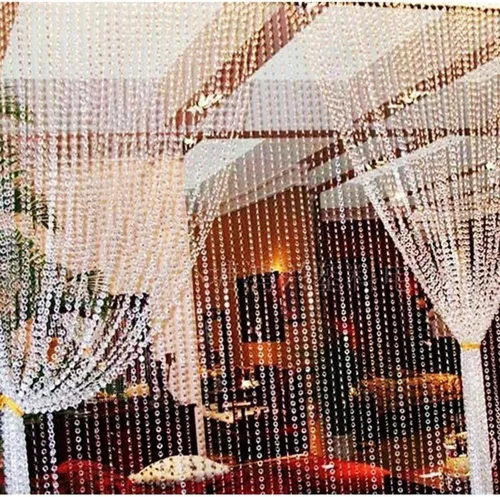 Vista 3 de KUPOO, carrete de abalorios transparentes símil cristal para decoración de bodas, de 99 pies